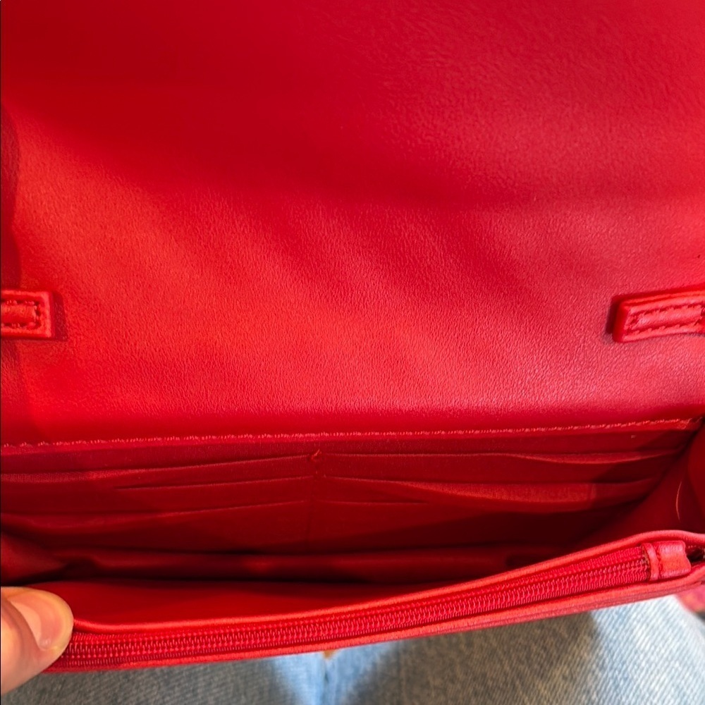 Badgley Mischka NWOT Red Quilted Crossbody Bag - Picture 5 of 5